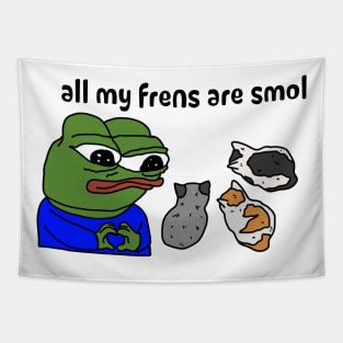 all my frens are smol Tapestry