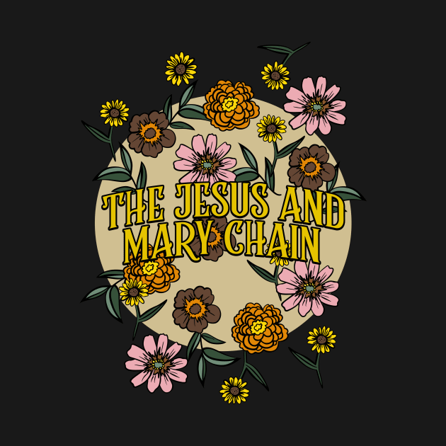 Jesus And Mary Chain Retro Floral 80s 90s Style by Ancientdistant