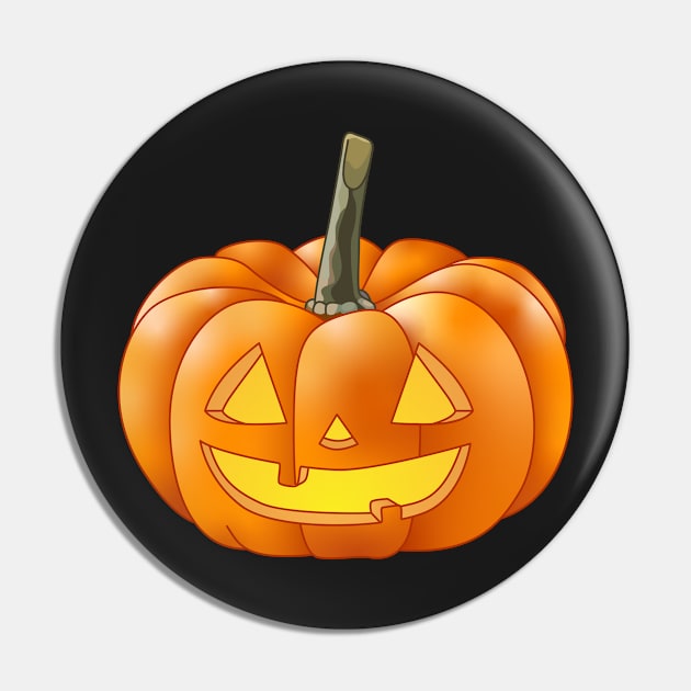 A Short Jack 'O Lantern (Black) Pin by ziafrazier