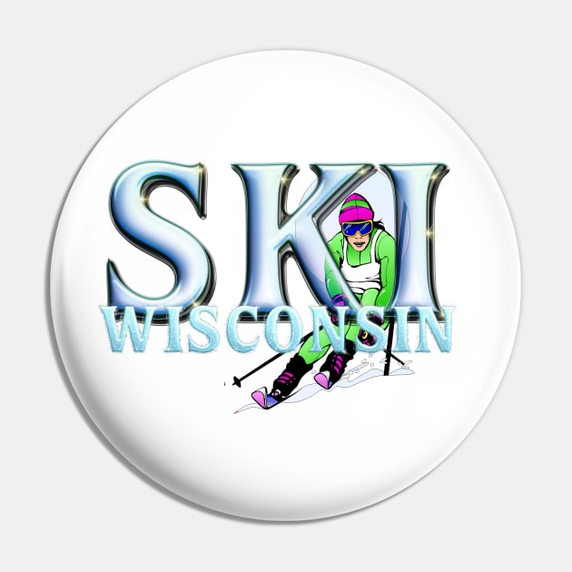 Ski Wisconsin Pin by teepossible