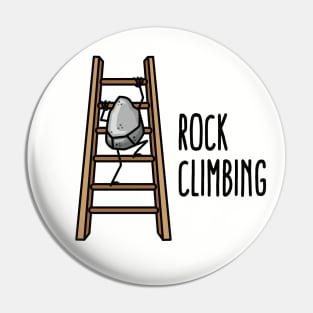 Rock Climbing, funny climbing sport puns cartoon Pin