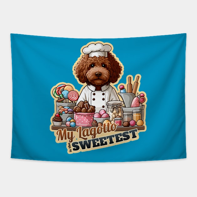 Lagotto Confectioner Tapestry by k9-tee