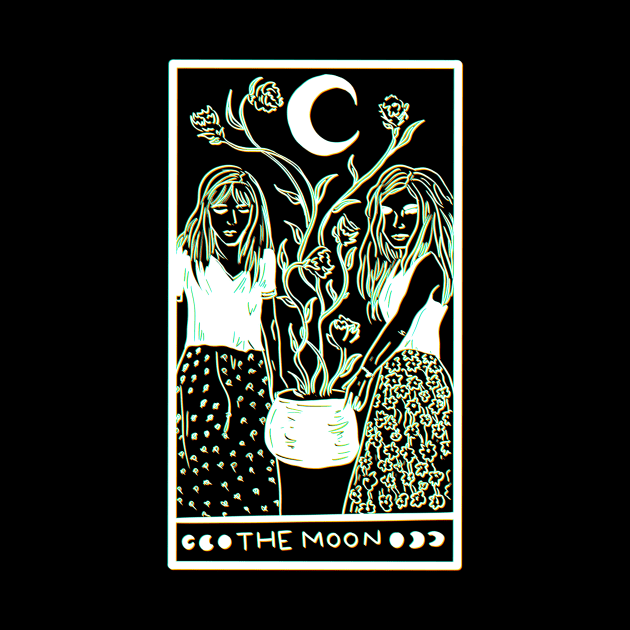 Midnight Margarita Moon - tarot card 3D effect by TheDoodlemancer