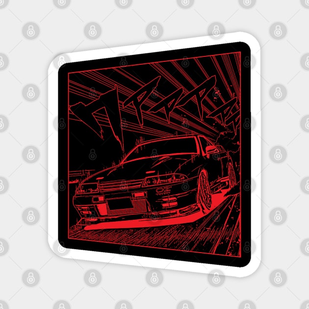 Nissan R33 Skyline Manga Magnet by thesupragoddess