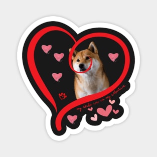 Funny Shiba Inu Dog Valentine Dog Lover Magnet