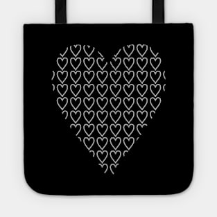 Heart Line Full of Hearts Valentines Day Tote