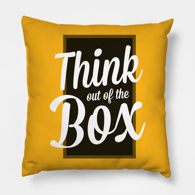 Think out of the box Pillow by hamnahamza