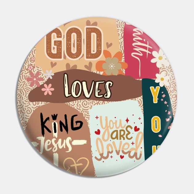 God loves you Tee Pin by Kikapu creations