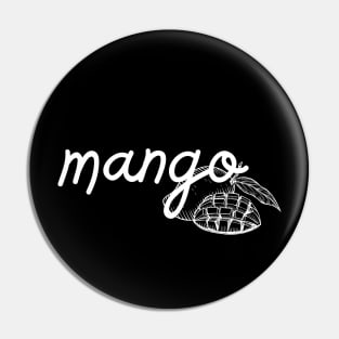 mango - white - with sketch Pin