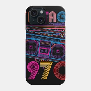 Vintage 1970 Cassette Reader Boombox 50th Birthday Phone Case