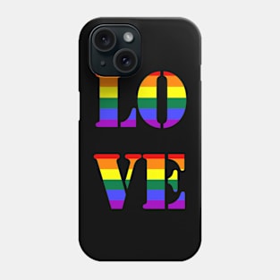 Love Gay Pride LGBT Rainbow Flag Phone Case