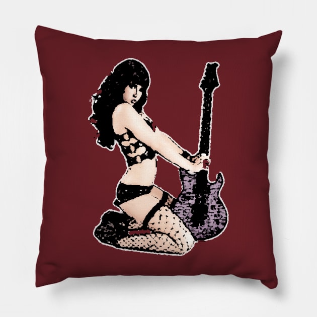 Guitar girl Pillow by YellowLion