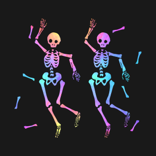 Colorful Dancing Skeletons T-Shirt