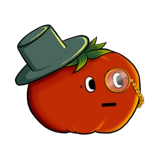 Fancy Tomato Grandpa with Monocle T-Shirt