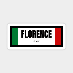 Florence City in Italian Flag Magnet