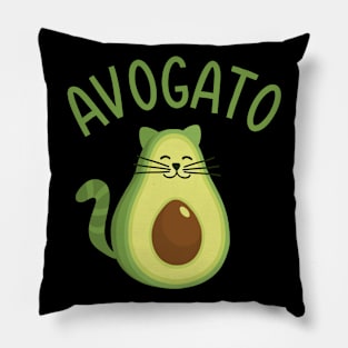 Funny avogato cat for avocado lover and Cinco de Mayo Pillow