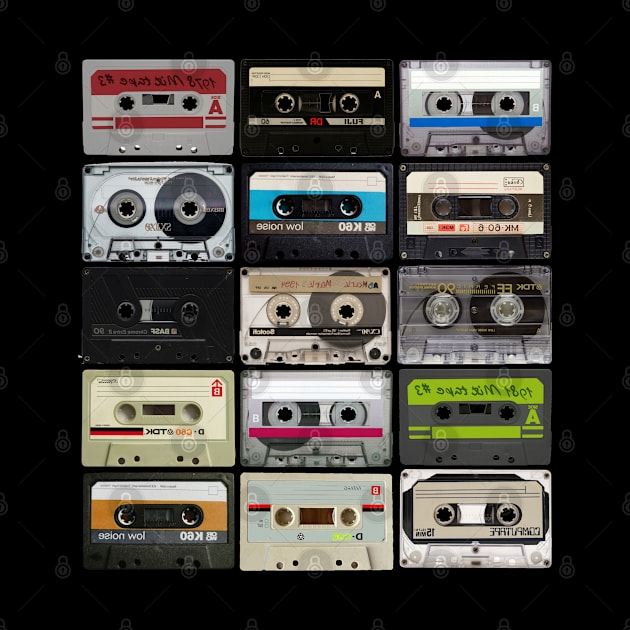 Cassette Tapes Music Lovers Retro Vintage 80's 90's Audio Design CD's No MP3's No Tapes Yes by blueversion