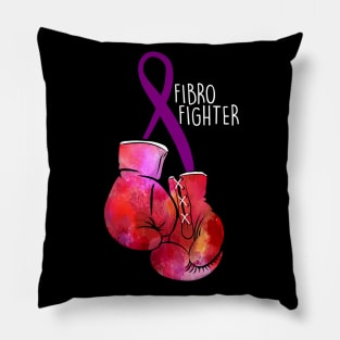 Fibro Fighter (white font) Pillow