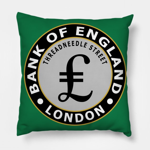 The Bank of England Pillow by Lyvershop