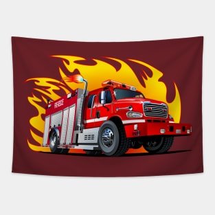 Cartoon firetruck Tapestry