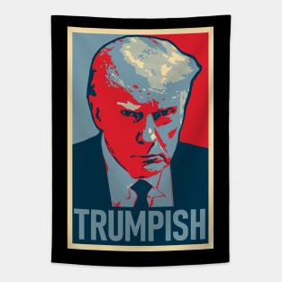 "TRUMPISH" Donald Trump Mug Shot Tapestry