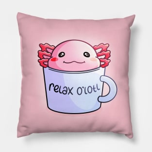 Relax O’Lotl | Axolotl Pun Pillow