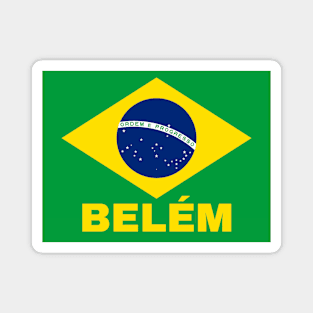 Belém City in Brazilian Flag Magnet