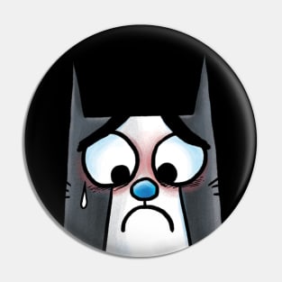 Sad Cat Pin