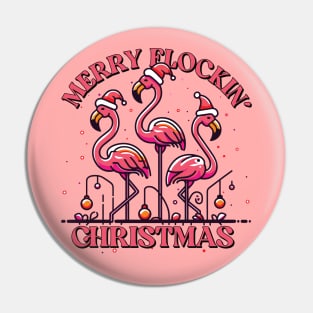 Merry Flockin' Christmas Pin