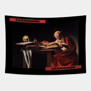 Caravaggio Saint Jerome writing Tapestry