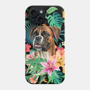 Tropical Red Fawn Boxer Dog 4 Phone Case