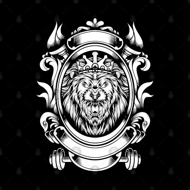 Lion black white tatto by Bayuktx