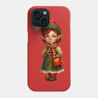 Cute Redhead Christmas Elf Phone Case