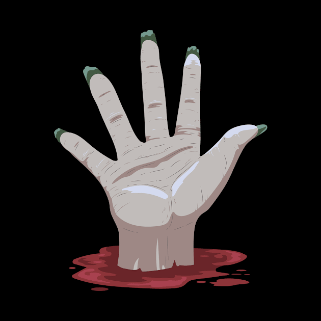 Hand stretches from the grave to the High Five by rueckemashirt