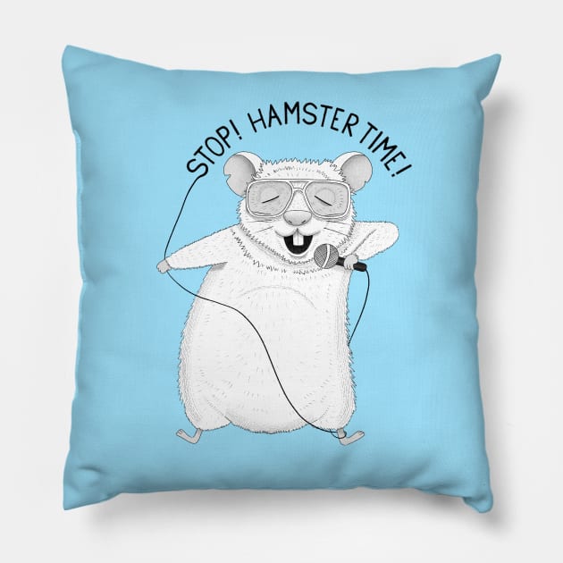 Hamster Time! | Animal Karaoke Collection Pillow by DrawingEggen