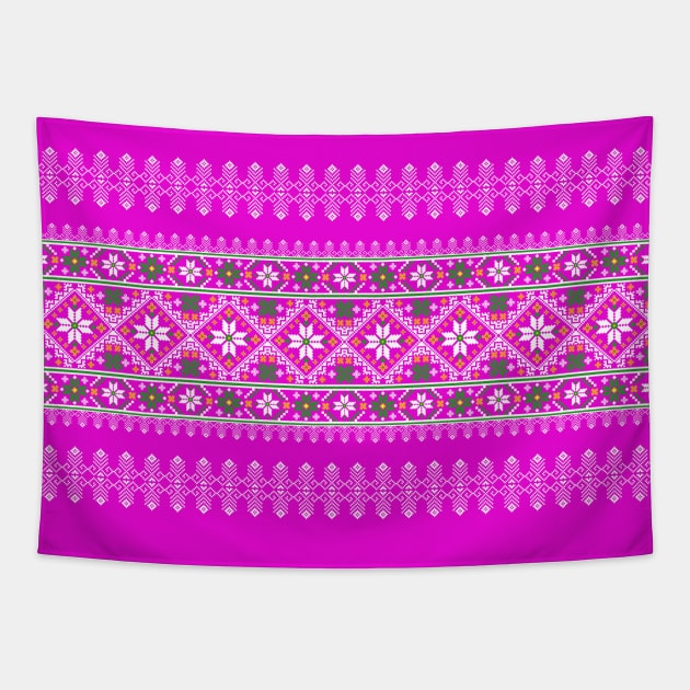 beautiful flower pattern pink background Tapestry by noke pattern