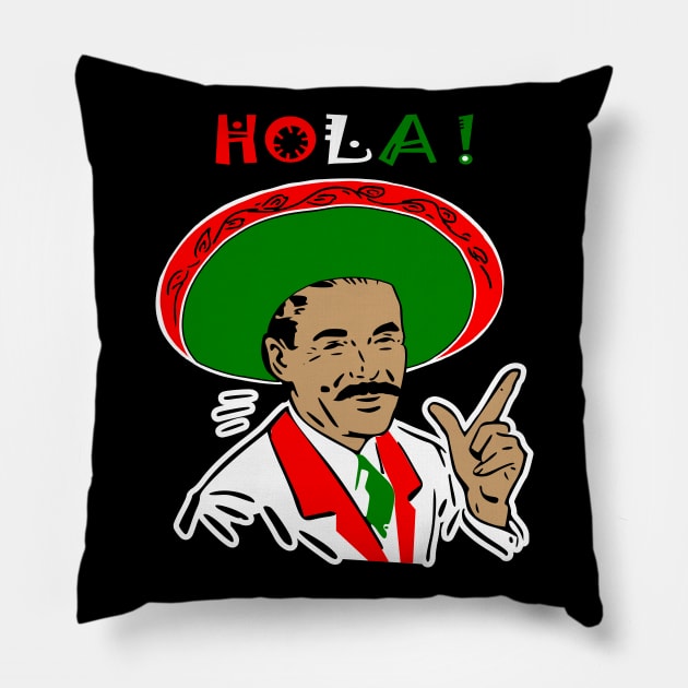 Hola Adios MF Front and Back Print Pillow by EthosWear