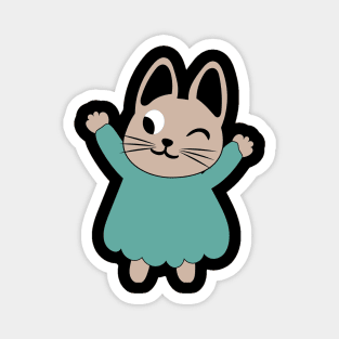 Draw vector illustration character collection cute cat.Doodle cartoon style. Magnet