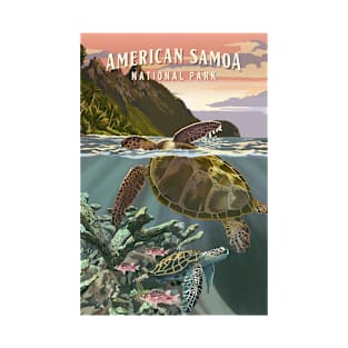 American Samoa National Park Us Vintage Hiking Camping Lover T-Shirt