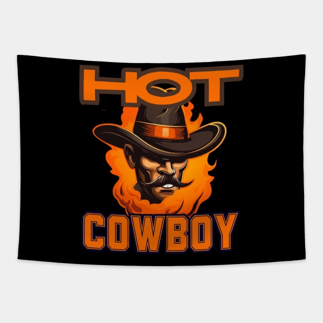 I Love Hot Cowboys Tapestry by FrogandFog