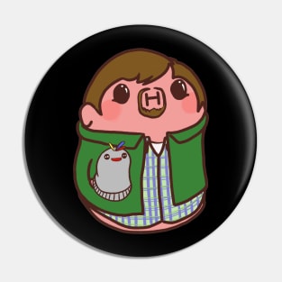 Garth and Mr. Fizzles potato Pin