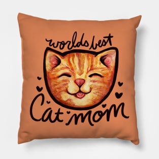 World's Best Cat Mom Pillow