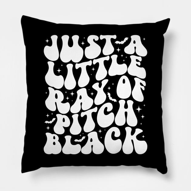 Just a Little Ray of Pitch Black Pillow by mcoshop