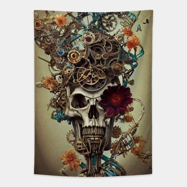 Bones and Botany Tapestry by levelsart