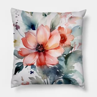 Watercolor flowers Pillow