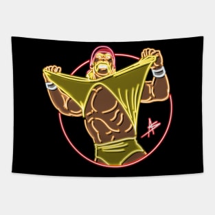 Hulk Hogan neon color Tapestry