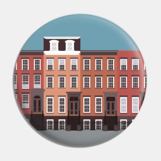 NYC West Village Brownstones Pin