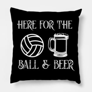 Balls & beer funny volleyball alley sport drinking Pillow