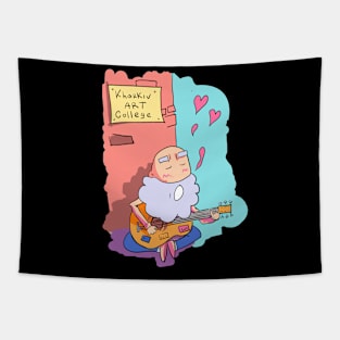 Musician with guitar Tapestry