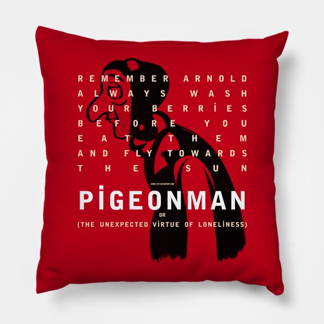 Pigeon Man Pillow by GranJefe